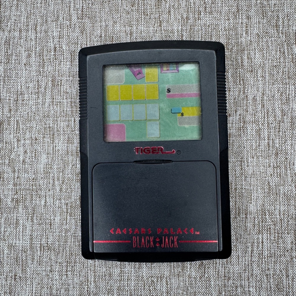 Vintage 1993 Tiger Electronics Caesars Palace Black Jack Handheld Game 7-600